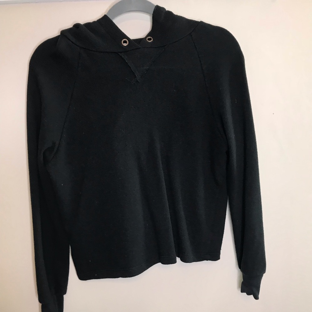 Crop Black Hoodie